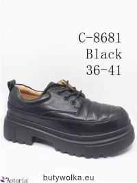 Półbuty damskie C-8681 BLACK 36-41