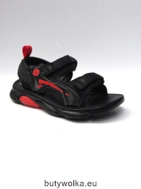 Sandały Dziecięce D936 BLACK/RED 32-37
