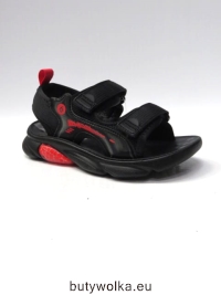 Sandały Dziecięce D935 BLACK/RED 26-31