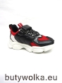 Buty Sportowe Dziecięce L317 (32-37) BLACK/RED 1