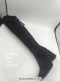 Kozaki damskie FL3001A BLACK 36-41 GOODIN