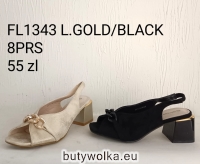 SANDAŁY DAMSKIE FL1343 L.GOLD/BLACK