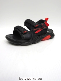 Sandały Dziecięce D933 BLACK/RED 32-37
