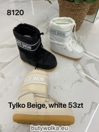 Śniegowce damskie 8120 BEIGE/WHITE 36-41