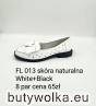 Baleriny damskie FL013 WHITE/BLACK 36-41 GOODIN 0