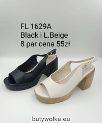 Sandały damskie FL1629A BLACK/BEIGE 36-41 GOODIN